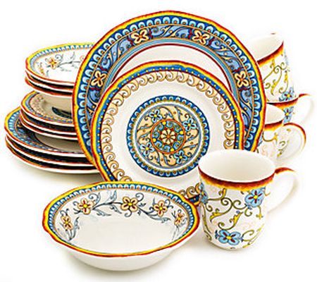 Euro Ceramica Duomo 16-Piece Renaissance Dinner ware Set