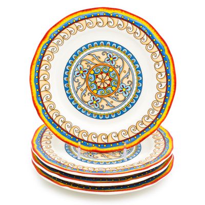 Euro Ceramica Duomo 4 Pieces Salad Plate Set