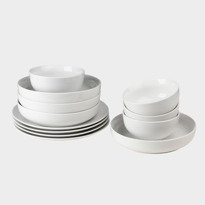 Euro Ceramica Essential Dinnerware Set in White 12