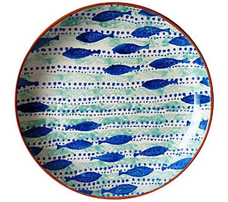 Euro Ceramica Pescador Round Couped Platter