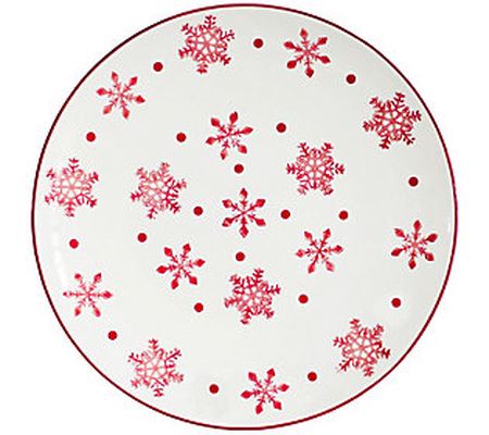 Euro Ceramica Winterfest Holiday Round Platter