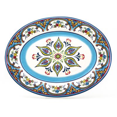 Euro Ceramica Zanizbar Oval Platter