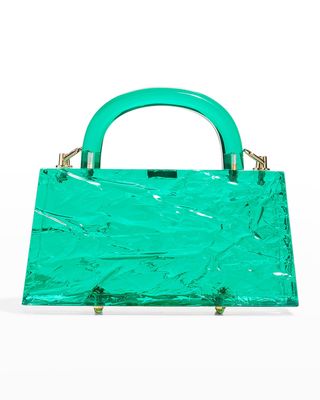 Eva Crushed Ice Acrylic Top-Handle Bag