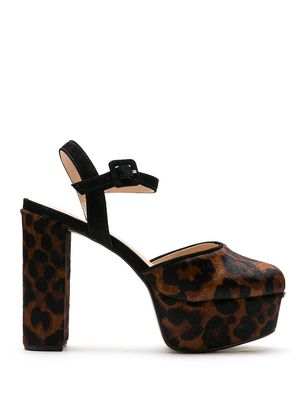 Eva leopard platform sandals - Brown
