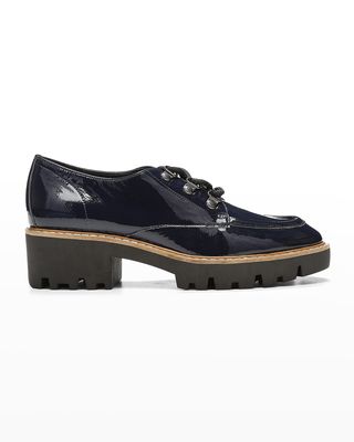 Evans Crinkle Patent Oxford Loafers
