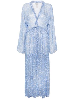 Evarae Talia abstract-print maxi dress - Blue