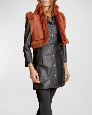 Eve Cropped Shearling Vest