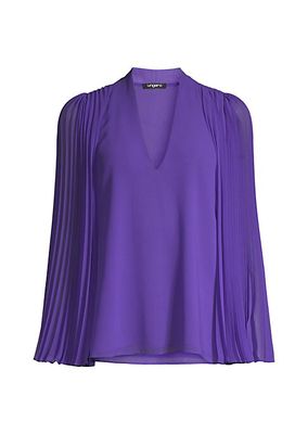 Evelyn Pleated Sleeve Blouse