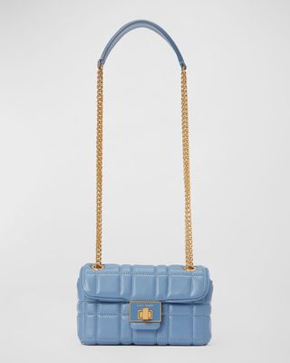evelyn small quilted leather shoulder bag