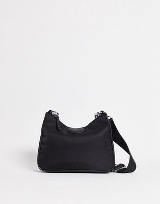 Ever New nylon 90s cross body bag in black