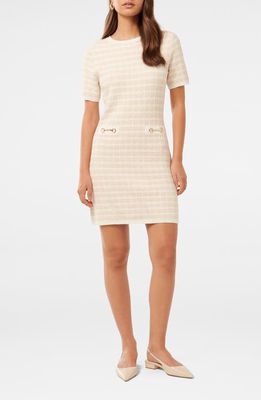 Ever New Paloma Check Knit Minidress in Neutral Check 