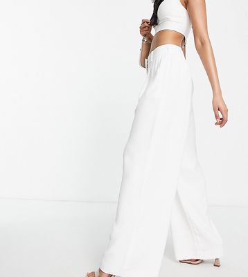 Ever New Petite slouchy suit pants in white - part of a set