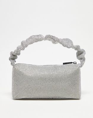 Ever New slouchy handle bag in silver crystal