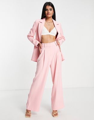Ever New slouchy suit pants in pink - part of a set