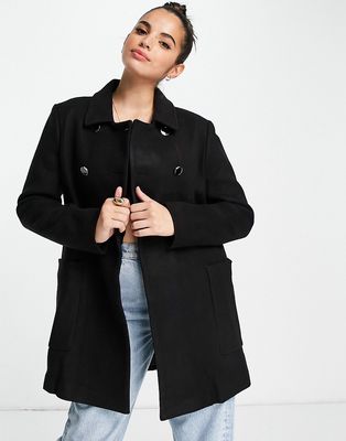 Ever New smart collar pea coat in black