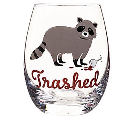 Evergreen 17-oz Animal Pun Stemless Wine Glass