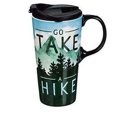 Evergreen 17-oz Ceramic Go "Take a Hike" Travel Cup