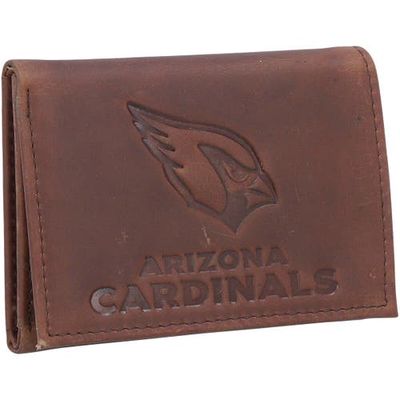 Evergreen Enterprises Arizona Cardinals Leather Team Wordmark Tri-Fold Wallet in Brown