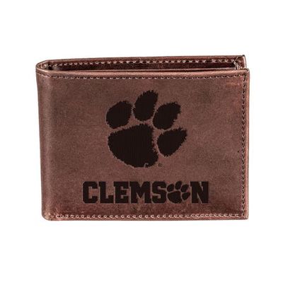 Evergreen Enterprises Brown Clemson Tigers Bifold Leather Wallet