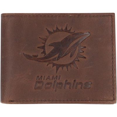 Evergreen Enterprises Brown Miami Dolphins Bifold Leather Wallet