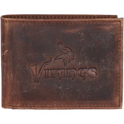 Evergreen Enterprises Brown Minnesota Vikings Bifold Leather Wallet