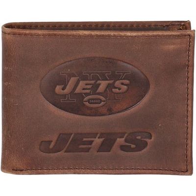 Evergreen Enterprises Brown New York Jets Bifold Leather Wallet