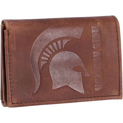 Evergreen Enterprises Michigan State Spartans Leather Team Tri-Fold Wallet in Brown