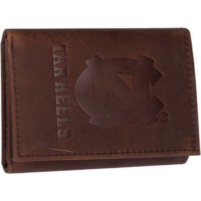 Evergreen Enterprises North Carolina Tar Heels Leather Team Tri-Fold Wallet in Brown