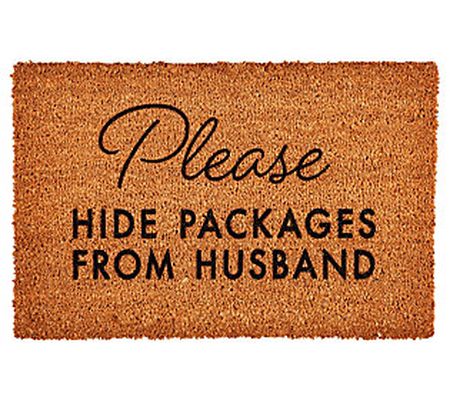 Evergreen Please Hide Packages from Husband 16x 28  Mat