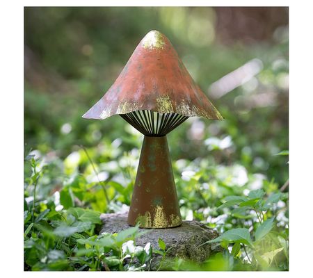Evergreen Terracotta Metal Mushroom Statuary