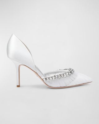 Everley Crystal Tulle Cocktail Pumps