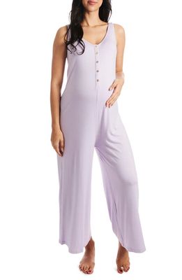 Everly Grey Luana Jersey Maternity/Nursing Romper in Lavender 