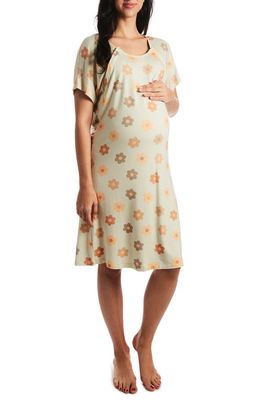 Everly Grey Rosa Jersey Maternity Hospital Gown in Daisies 