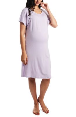 Everly Grey Rosa Jersey Maternity Hospital Gown in Lavender