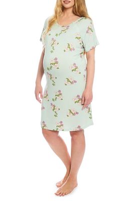 Everly Grey Rosa Jersey Maternity Hospital Gown in Peony 