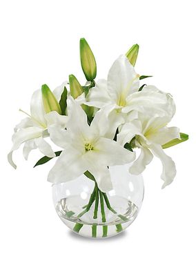 Everyday Floral Imitation Casablanca Lily In Glass Vase