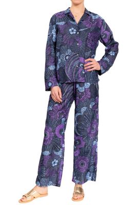 Everyday Ritual Allison/Angela Cotton Pajamas in Midnight Garden