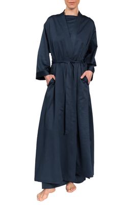 Everyday Ritual Colette Cotton Robe in Inky Blue