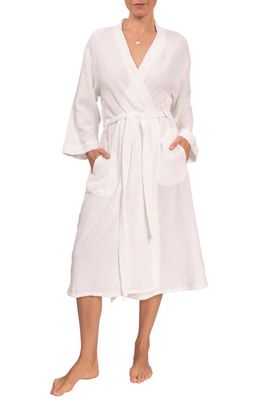 Everyday Ritual Nora Cotton Gauze Robe in White 