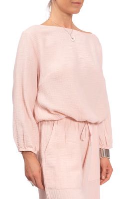 Everyday Ritual Penny Off the Shoulder Lounge Top in Blush