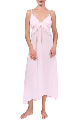 Everyday Ritual Ruffle Empire Waist Nightgown in Blush Pink