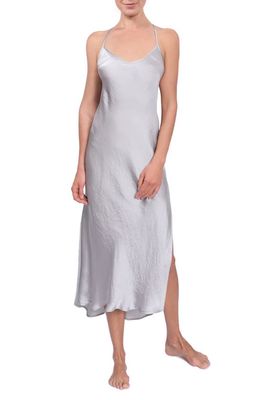 Everyday Ritual Sloan T-Back Slipdress in Oyster Grey