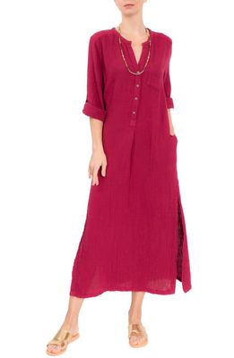 Everyday Ritual Tracey Cotton Caftan in Sangria