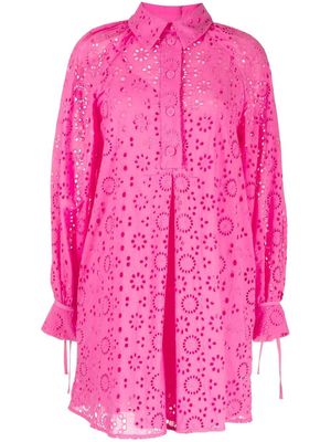 Evi Grintela broderie puff-sleeved dress - Pink