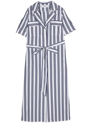 Evi Grintela striped maxi shirtdress - White