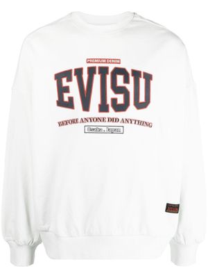 EVISU Daicock-print cotton sweatshirt - White