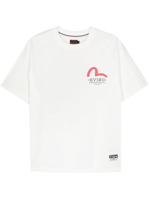 EVISU Godhead Daicock cotton T-shirt - White