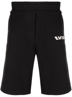 EVISU graphic print track shorts - Black