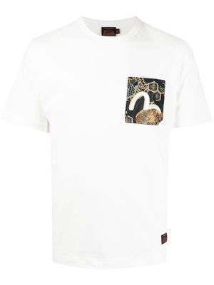 EVISU logo-patch cotton T-shirt - White