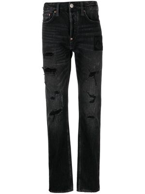EVISU mid-rise distressed jeans - Black